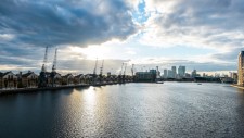 Den imponerande utsikten över London Docklands